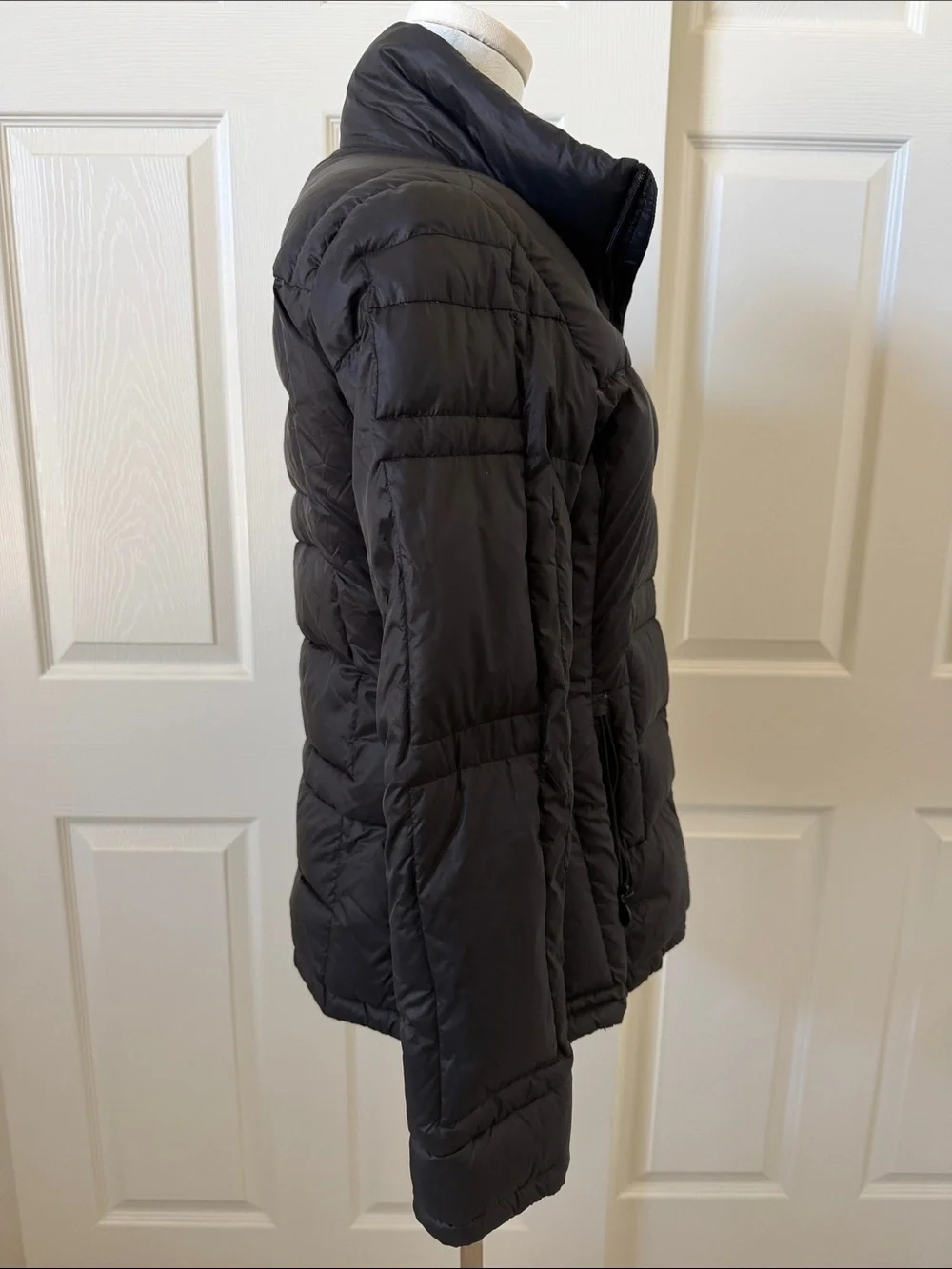 Calvin Klein Black Quilted Premium Down Packable Puffy Jacket Size S